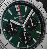 Breitling Chronomat B01 42mm Green Dial Silver Steel Strap Watch for Men - AB01343A1L1A1 Buy Now By Breitling