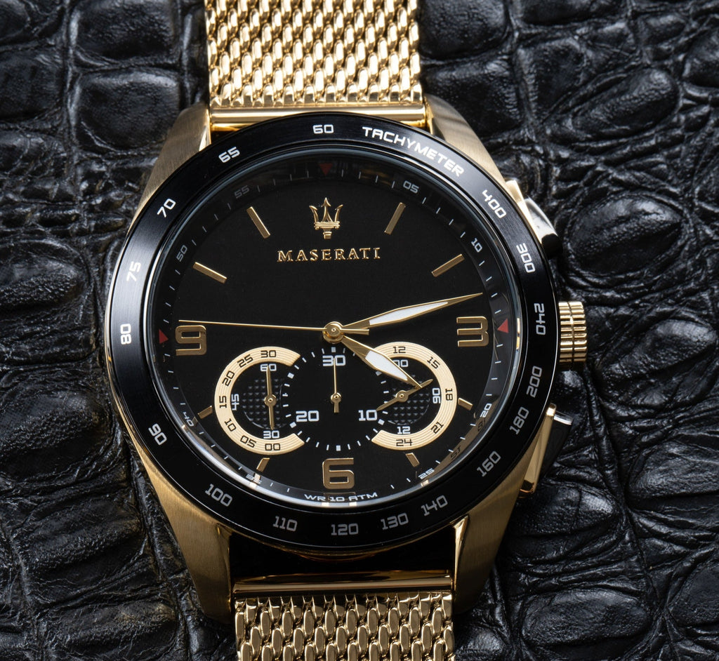 Maserati Traguardo 45mm Quartz Gold Black Dial Watch For Men - R8873612010 Buy Now By Maserati