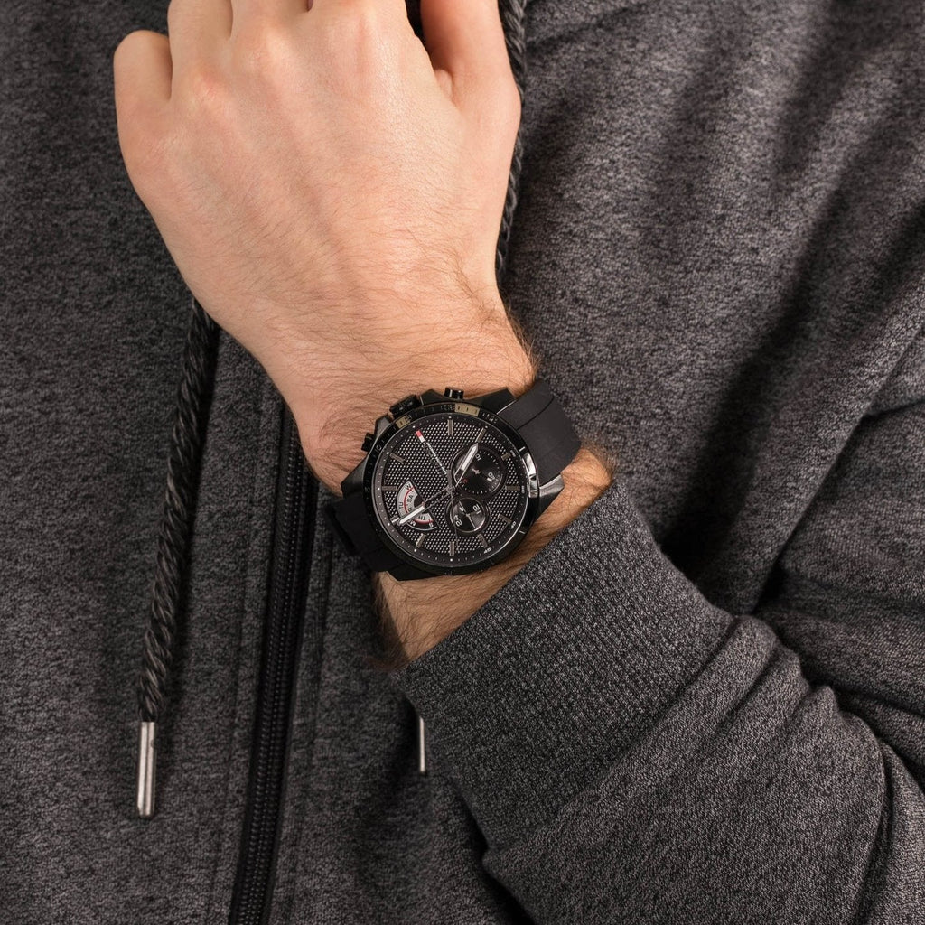 Tommy Hilfiger Decker Black Dial Black Rubber Strap Watch for Men - 1791352 Buy Now By Tommy Hilfiger