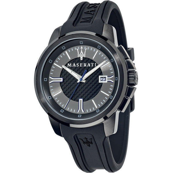 Maserati SFIDA Black Dial Black Rubber Strap Watch For Men - R8851123004 Buy Now By Maserati