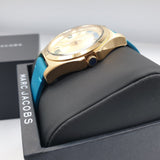 Marc Jacobs Baby Dave Gold Dial Blue Leather Strap Watch for Women - MBM1263 Buy Now By Marc Jacobs