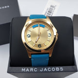Marc Jacobs Baby Dave Gold Dial Blue Leather Strap Watch for Women - MBM1263 Buy Now By Marc Jacobs