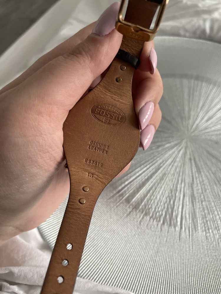 Fossil Boyfriend White Dial Brown Leather Strap Watch for Women - ES3616 Buy Now By Fossil