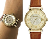Michael Kors Catlin Champagne Dial Brown Leather Strap Watch for Women - MK2375 Buy Now By Michael Kors