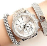 Michael Kors Kerry Silver Tone Silver Steel Strap Watch for Women - MK3311 Buy Now By Michael Kors