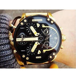 Diesel Mr Daddy 2.0 Chronograph Black Dial Gold Steel Strap Watch For Men - DZ7333 Buy Now By Diesel