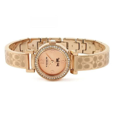 Coach Madison Crystals Rose Gold Dial Rose Gold Steel Strap Watch For Women - 14502203 Buy Now By Coach