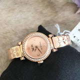 Coach Madison Crystals Rose Gold Dial Rose Gold Steel Strap Watch For Women - 14502203 Buy Now By Coach