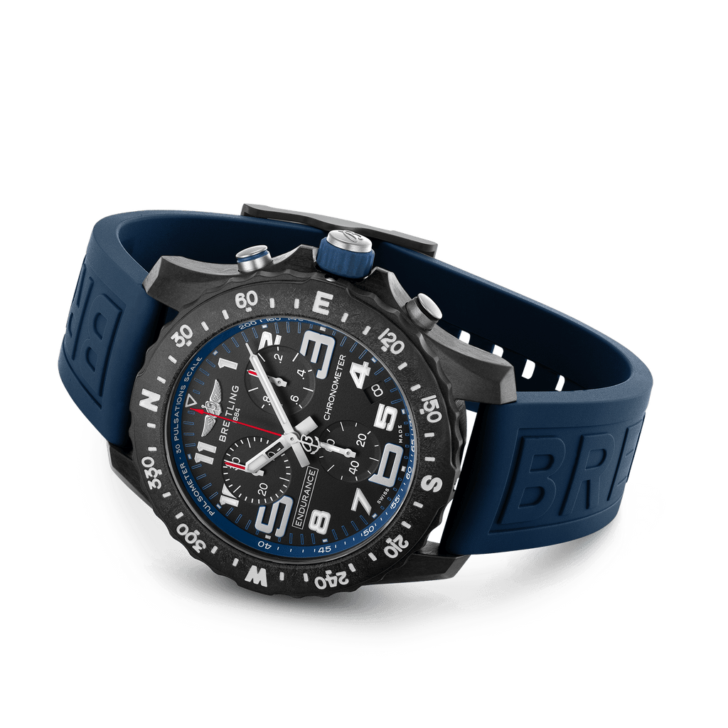 Breitling Endurance Pro Black Dial Blue Rubber Strap Watch for Men - X82310D51B1S1 Buy Now By Breitling