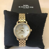 Coach Delancey Mother of Pearl Dial Gold Steel Strap Watch for Women - 14502478 Buy Now By Coach