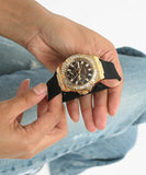 Guess Venus Diamonds Black Dial Black Rubber Strap Watch for Women - GW0118L1 Buy Now By Guess