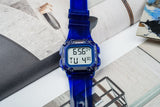 Guess Stealth Blue Dial Blue Rubber Strap Watch for Men - GW0270G3 Buy Now By Guess