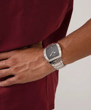 Guess Phoenix Black Dial Silver Steel Strap Watch for Men - GW0387G1 Buy Now By Guess