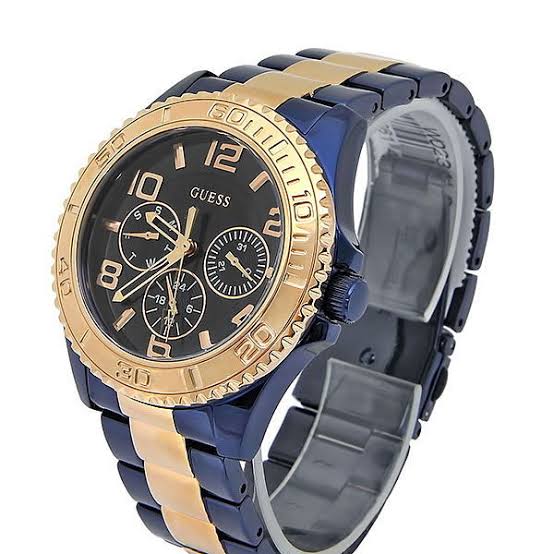 Guess BFF Multifunction Blue Dial Two Tone Steel Strap Watch for Women - W0231L6 Buy Now By Guess
