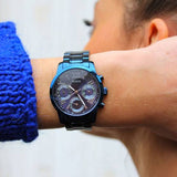 Guess F14 Chronograph Analog Blue Dial Blue Steel Strap Watch For Women - W0448L5 Buy Now By Guess