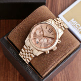 Michael Kors Lexington Rose Gold Dial Rose Gold Steel Strap Watch for Women - MK5569 Buy Now By Michael Kors