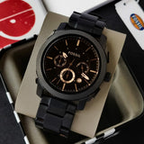 Fossil Machine Chronograph Black Dial Black Steel Strap Watch for Men - FS4682 Buy Now By Fossil