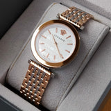 Versace V-Twist White Dial Two Tone Mesh Bracelet Watch for Women - VELS00719 Buy Now By Versace