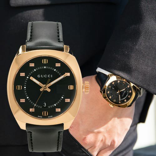 Gucci GG2570 Quartz Black Dial Black Leather Strap Watch For Women - YA142407 Buy Now By Gucci