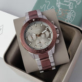 Fossil Bannon Multifunction Brown Dial Two Tone Steel Strap Watch for Men - BQ2502 Buy Now By Fossil