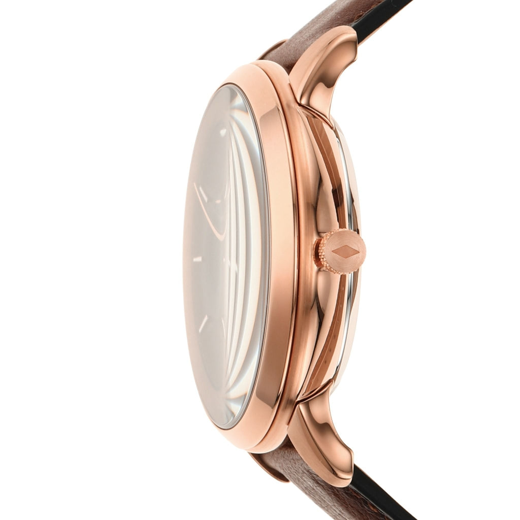 Fossil Neutra Automatic Skeleton Black Dial Brown Leather Strap Watch for Men - ME3195 Buy Now By Fossil