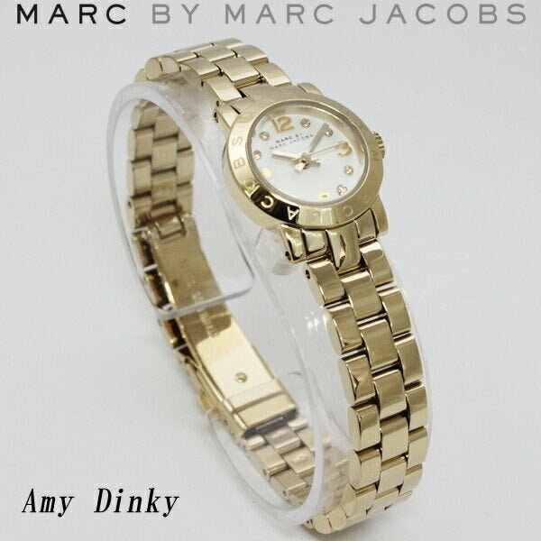 Marc Jacobs Amy Dinky White Dial Gold Steel Strap Watch for Women - MBM3226 Buy Now By Marc Jacobs