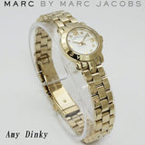 Marc Jacobs Amy Dinky White Dial Gold Steel Strap Watch for Women - MBM3226 Buy Now By Marc Jacobs