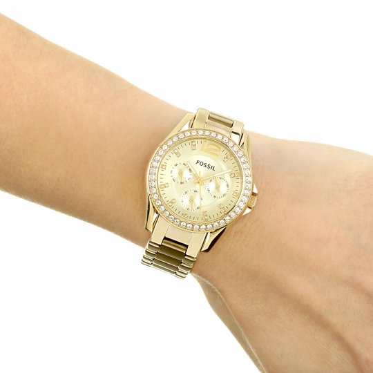 Fossil Riley Gold Dial Gold Steel Strap Watch for Women - ES3203 Buy Now By Fossil