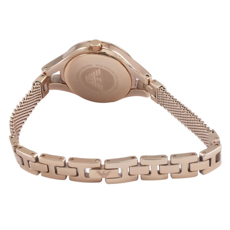 Emporio Armani Chiara Analog White Dial Rose Gold Steel Strap Watch For Women - AR7329 Buy Now By Emporio Armani