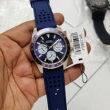 Guess Odyssey Multifunction Blue Dial Blue Rubber Strap Watch For Men - W1108G4 Buy Now By Guess