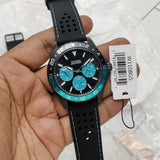 Guess Odyssey Quartz Black Dial Black Leather Strap Watch For Men - W1108G5 Buy Now By Guess