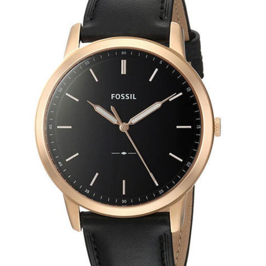 Fossil The Minimalist Black Dial Black Leather Strap Watch for Men - FS5376 Buy Now By Fossil