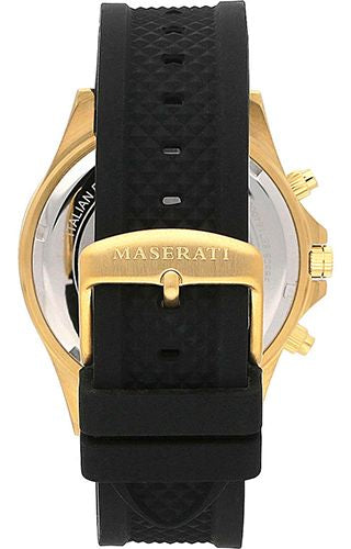 Maserati SFIDA Chronograph Black Dial Rubber Strap Watch For Men - R8871640001 Buy Now By Maserati