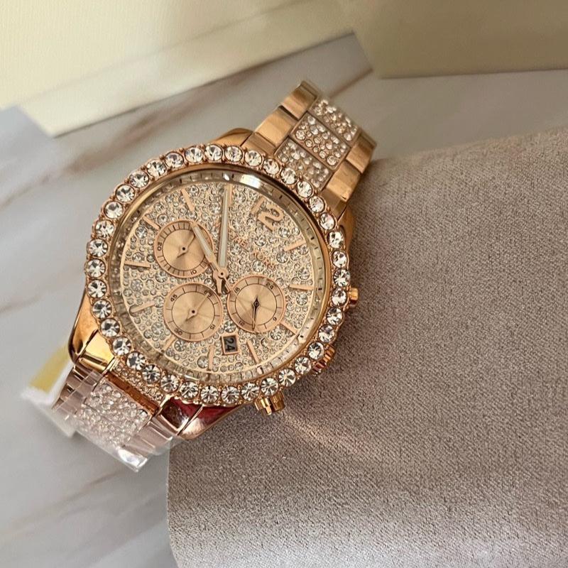Michael Kors Layton Chronograph Rose Gold Dial Rose Gold Steel Strap Watch For Women - MK7285 Buy Now By Michael Kors