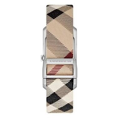 Burberry The Pioneer Silver Dial Haymarket Beige Leather Strap Watch for Women - BU9406 Buy Now By Burberry