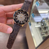 Michael Kors Runway Quartz Black Dial Brown Leather Strap Watch For Women - MK6979 Buy Now By Michael Kors