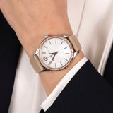 Michael Kors Layton Mother of Pearl White Dial Brown Leather Strap Watch For Women - MK2910 Buy Now By Michael Kors