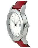 Burberry The City Silver Dial Red Leather Strap Watch for Women - BU9129 Buy Now By Burberry