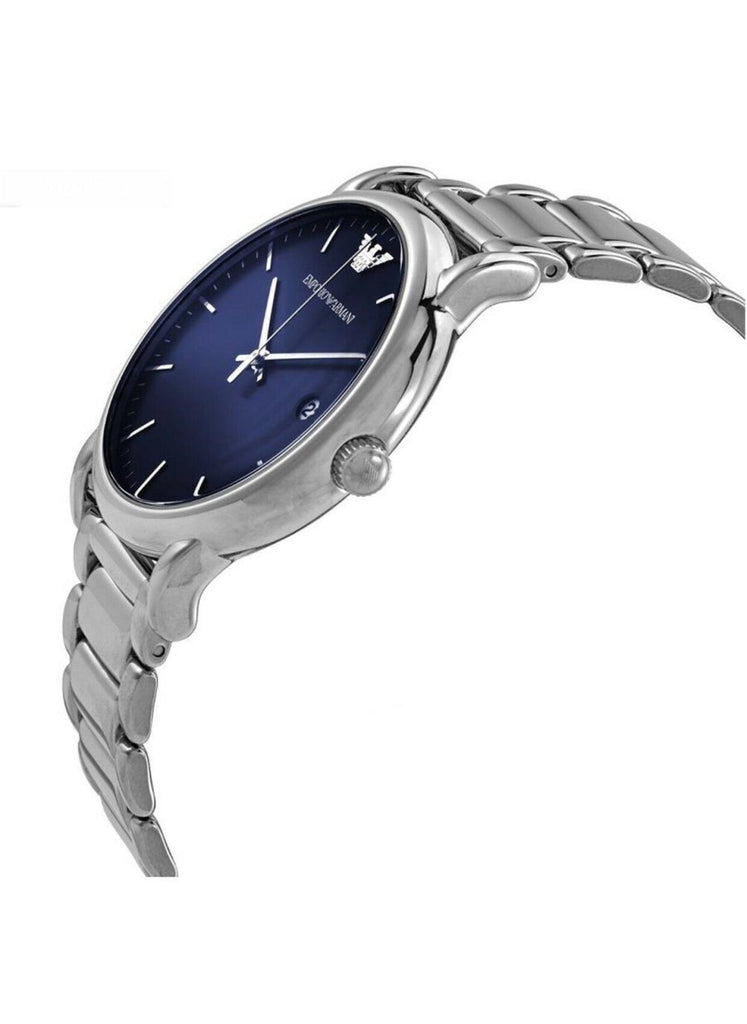 Emporio Armani Luigi Blue Dial Silver Steel Strap Watch For Men - AR11089 Buy Now By Emporio Armani
