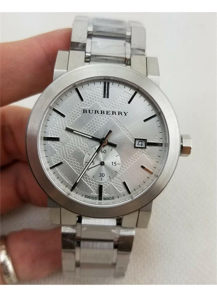 Burberry The City Silver Dial Silver Steel Strap Watch for Men - BU9900 Buy Now By Burberry