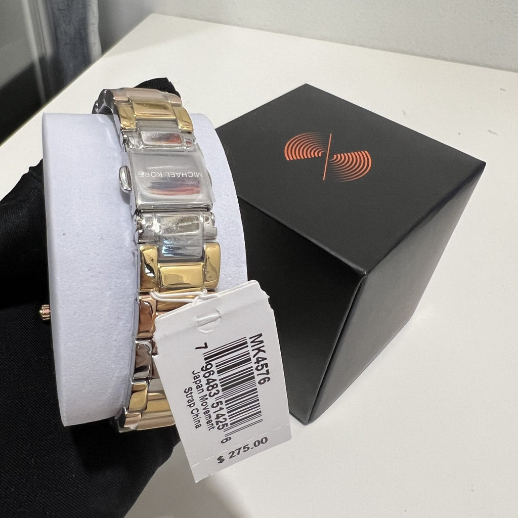 Michael Kors Tibby Three Hand Crystals Silver Dial Two Tone Steel Strap Watch for Women - MK4576 Buy Now By Michael Kors