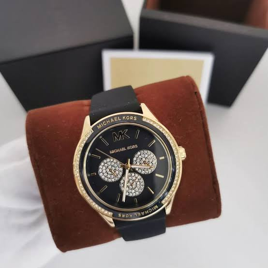 Michael Kors Quartz Black Dial Black Silicone Strap Watch For Women - MK6944 Buy Now By Michael Kors