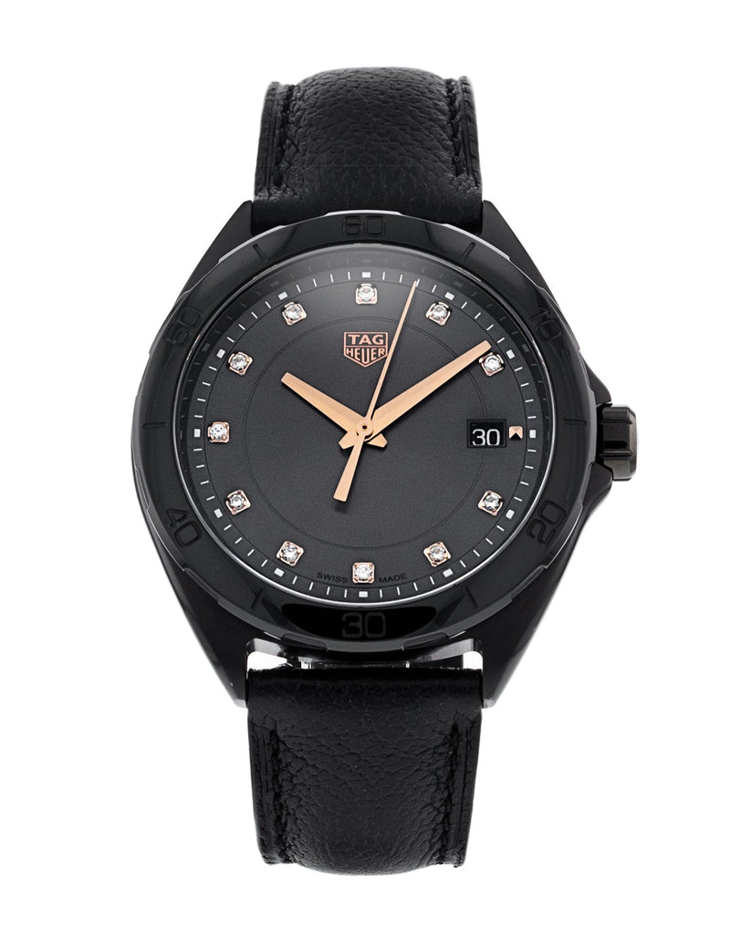 Tag Heuer Formula 1 Quartz Diamonds Black Dial Black Leather Strap Watch for Women - WBJ1317.FC8230 Buy Now By Tag Heuer