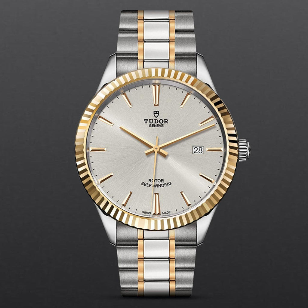 Tudor Style Automatic Silver Dial Two Tone Steel Strap Watch for Men - M12713-0003 Buy Now By Tudor
