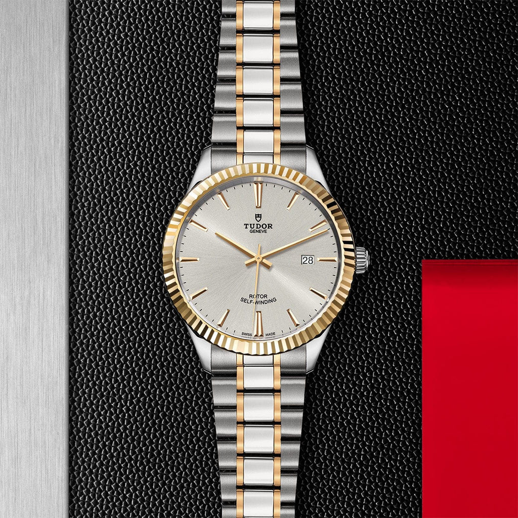 Tudor Style Automatic Silver Dial Two Tone Steel Strap Watch for Men - M12713-0003 Buy Now By Tudor