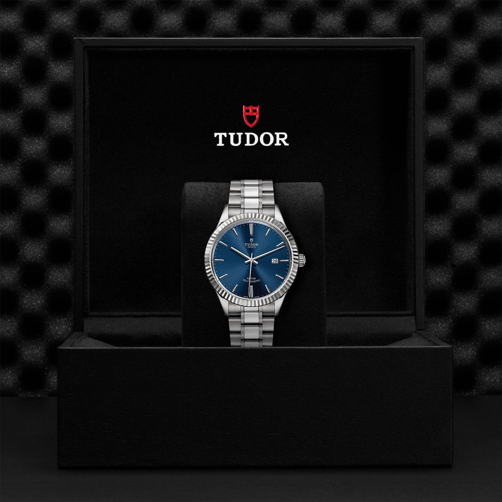 Tudor Style Automatic Blue Dial Silver Steel Strap Watch for Men - M12710-0013 Buy Now By Tudor