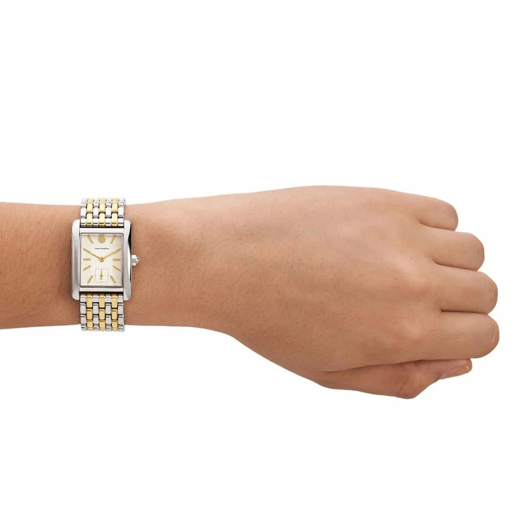 Tory Burch Eleanor White Dial Two Tone Steel Strap Watch for Women - TBW1070 Buy Now By Tory Burch