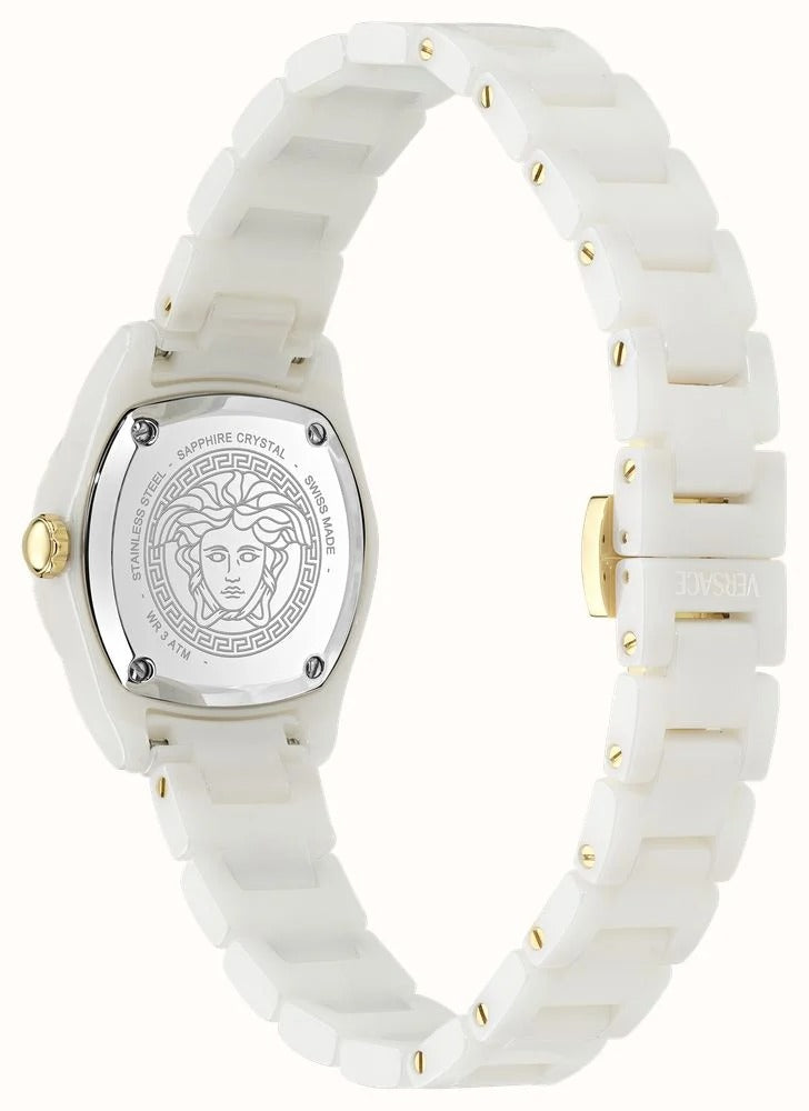 Versace DV One Mini White Dial White Ceramic Dial Watch for Women - VE9F00224 Buy Now By Versace