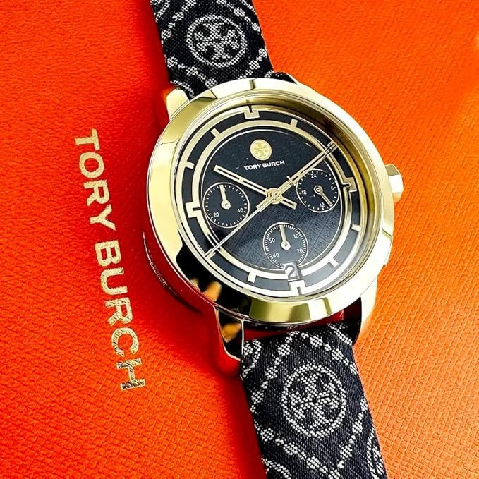 Tory Burch The Miller Chronograph Blue Dial Blue Jacquard Strap Watch for Women - TBW1038 Buy Now By Tory Burch