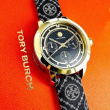 Tory Burch The Miller Chronograph Blue Dial Blue Jacquard Strap Watch for Women - TBW1038 Buy Now By Tory Burch